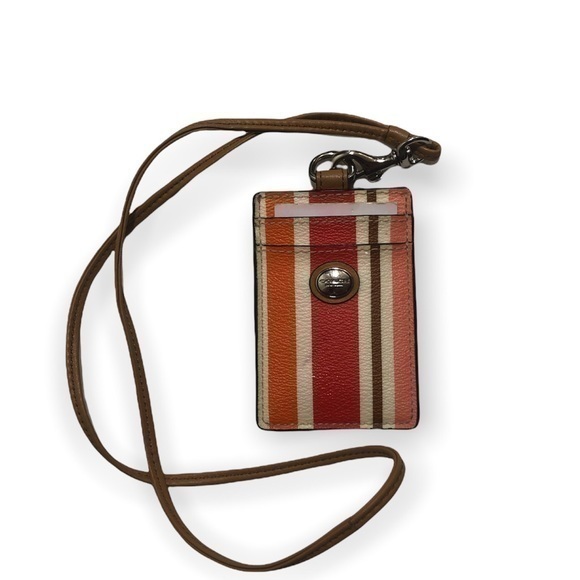Coach is card holder multicolor striped - Picture 1 of 8